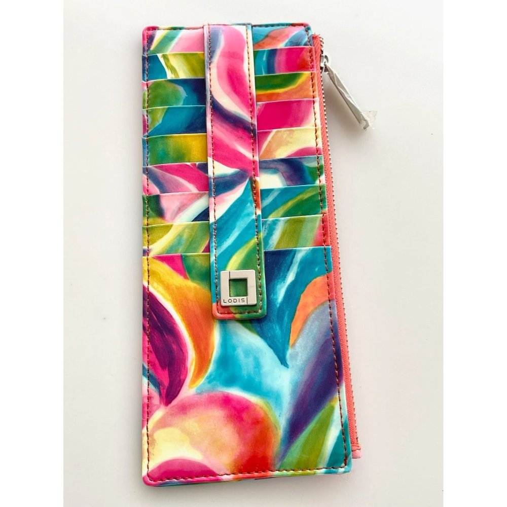 LODIS Rainbow Tie Dye Card Wallet - Excellent Used Condition